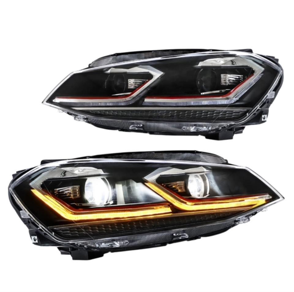 VW Golf 7.5 GTI J-LED Far Seti Kırmızı (Halojen Uyumlu)