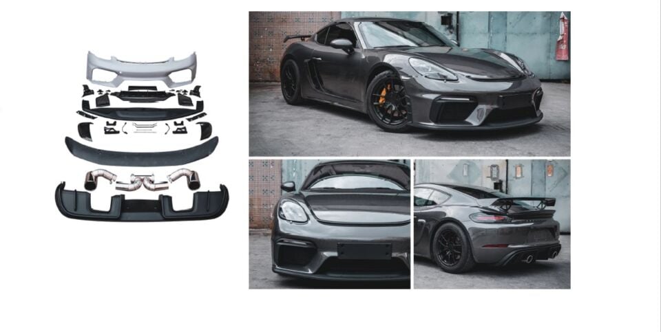 Porsche 718 Cayman 982 (16+) için GT4 Full Body Kit Seti