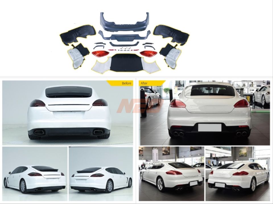 PANAMERA 2011-2013 IÇIN UYUMLU ARKA TAMPON+STOP FACELIFT