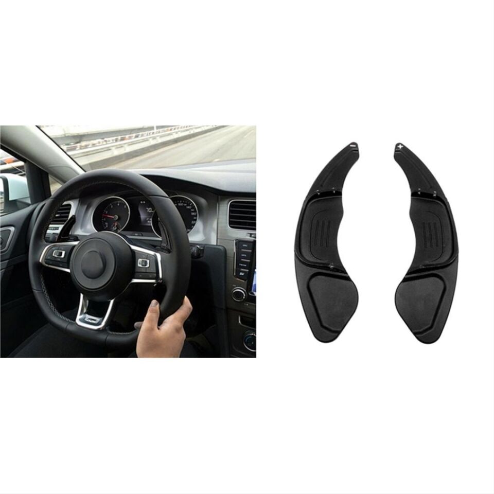 VW Golf 6/Scirocco/Passat Uyumlu F1 Paddle Shift Uzatma Seti Siyah