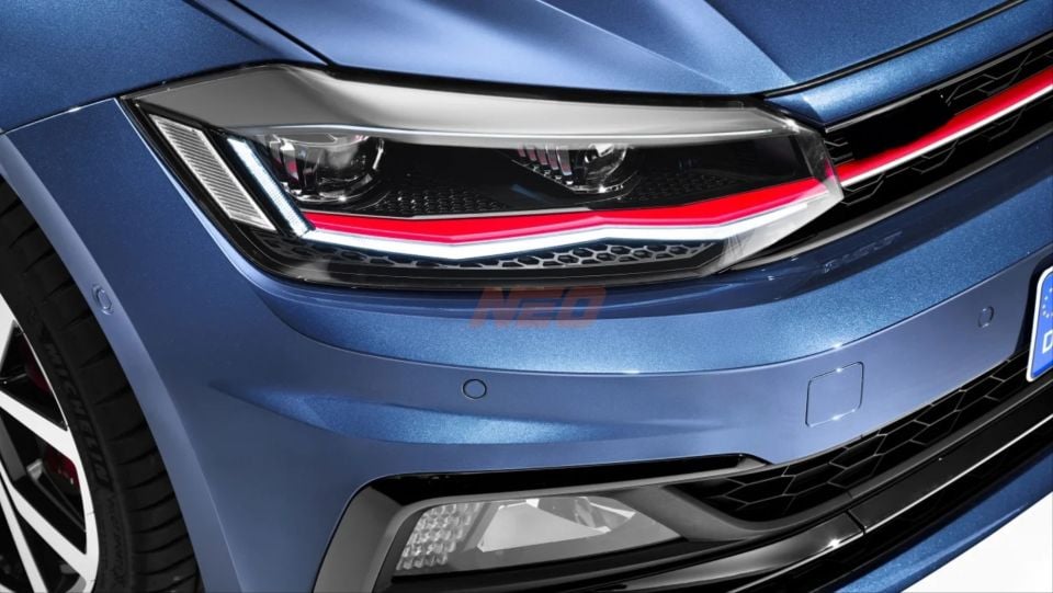 VW Polo AW GTI Kırmızı Şeritli LED Far Seti (2018-2021)