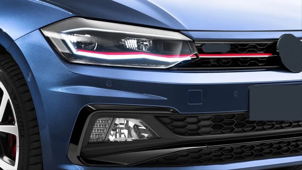 VW Polo AW GTI Kırmızı Şeritli LED Far Seti (2018-2021)