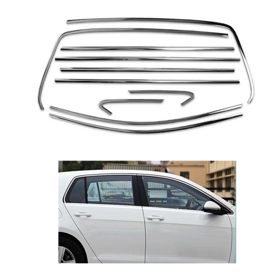 VW Golf 7 & 7.5 Krom Cam Çerçevesi Seti (5 Kapı)