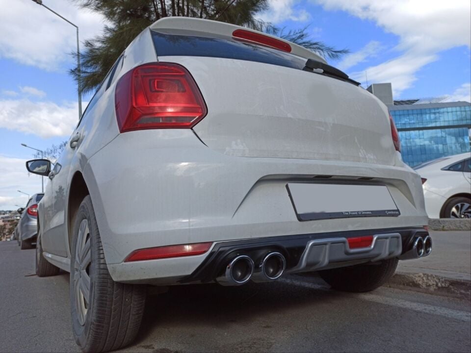 Volkswagen Polo 6C (14-17) GTI Arka Difüzör Seti Gümüş