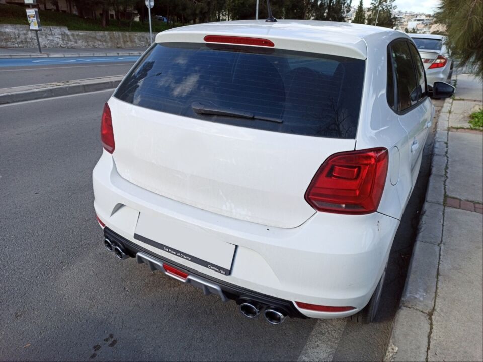 Volkswagen Polo 6C (14-17) GTI Arka Difüzör Seti Gümüş