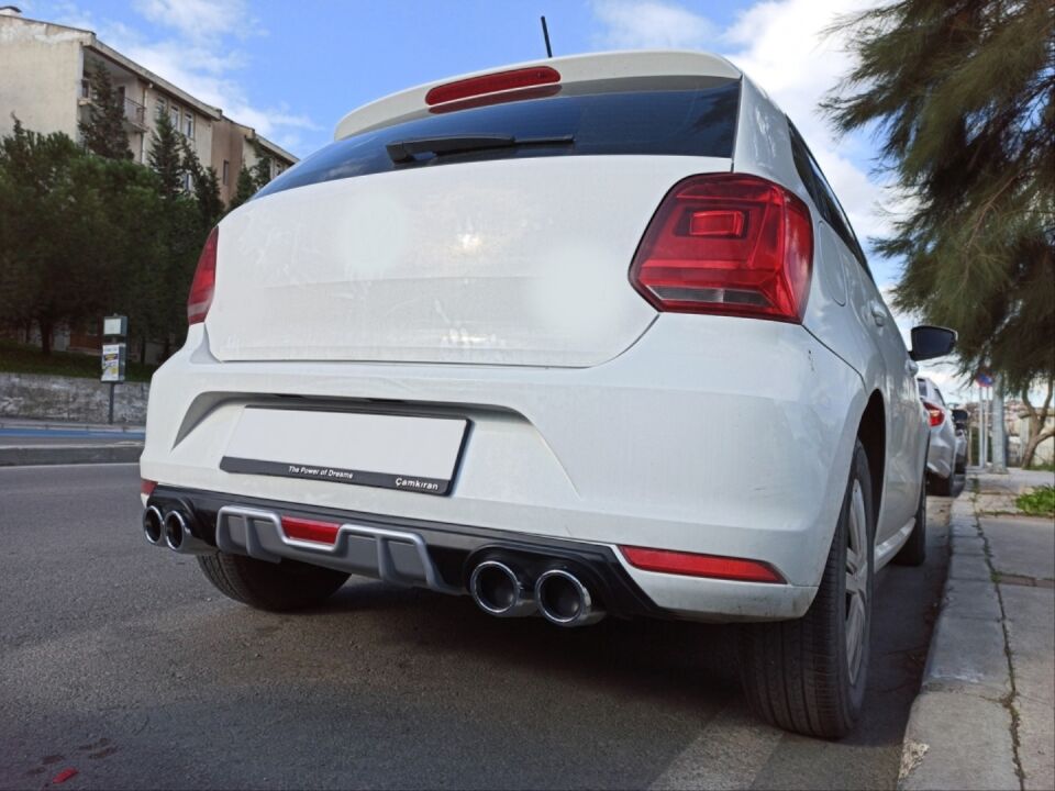 Volkswagen Polo 6C (14-17) GTI Arka Difüzör Seti Gümüş