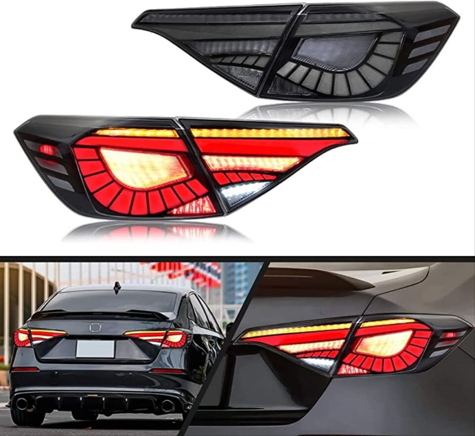 Honda Civic FE Sedan Dragon Animasyonlu LED Stop Seti Füme