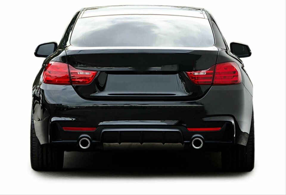BMW 4 Serisi F32/F36 M Difüzör Çift Çıkış İnce - Piano Black
