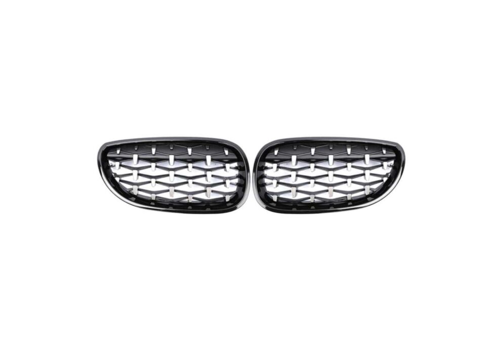 BMW 5 Serisi E60 Diamond Panjur / Böbrek Piano Black Çerçeve