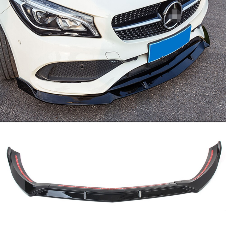 Mercedes CLA W117 Ön Lip Eklentisi Piano Black (AMG Paket İçin)