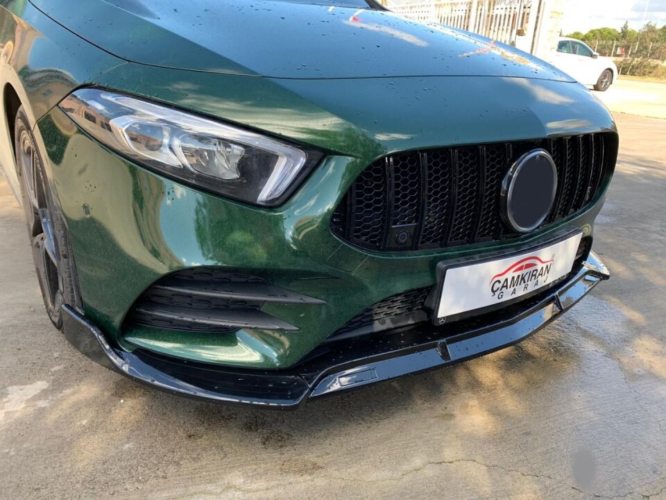 Mercedes W177 A Serisi AMG Ön Lip Eklentisi Piano Black