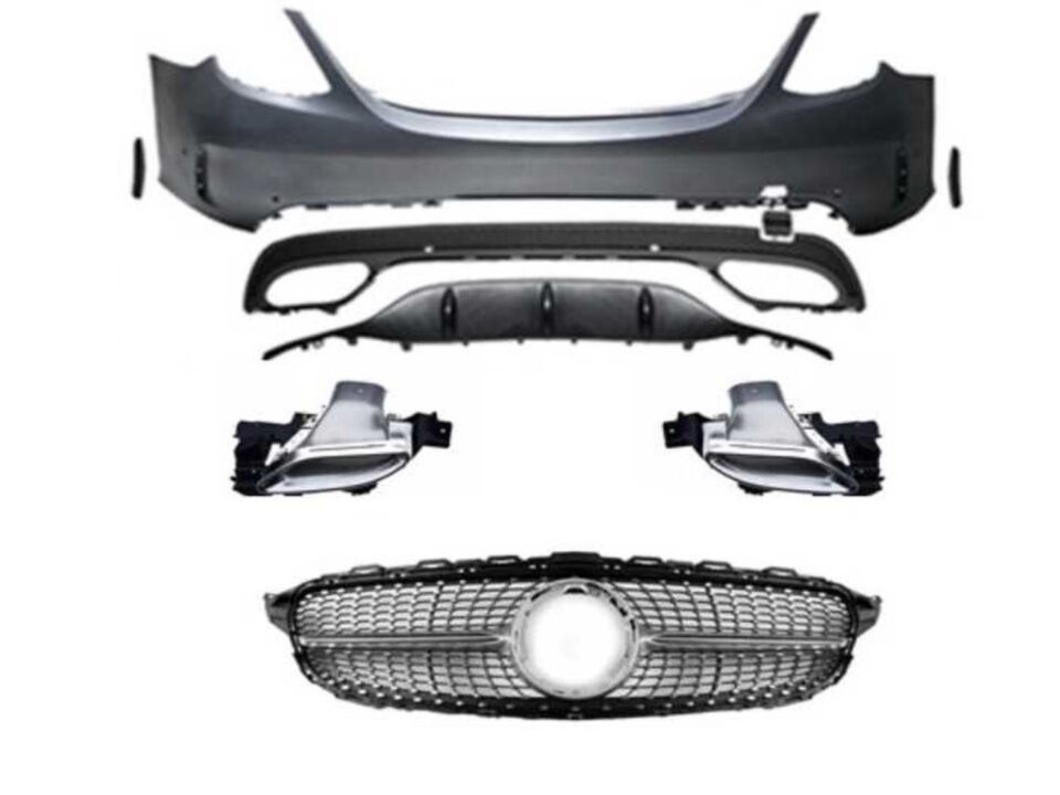 Mercedes-Benz C Serisi W205 Sedan 2015-2018 Makyajlı C63 AMG Dönüşüm Tampon Seti