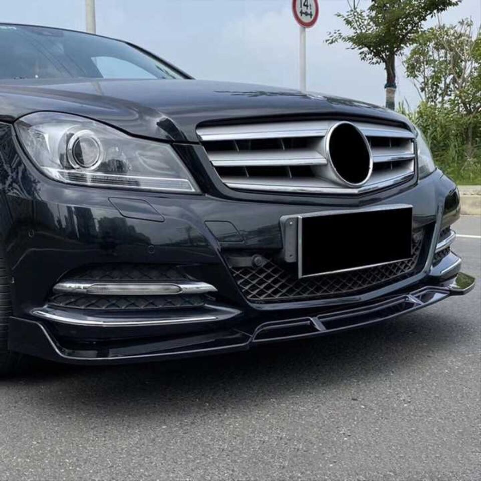 Mercedes W204 C Serisi Facelift AMG BRS Ön Lip Piano Black