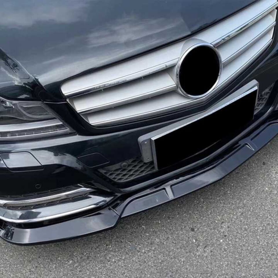 Mercedes W204 C Serisi Facelift AMG BRS Ön Lip Piano Black