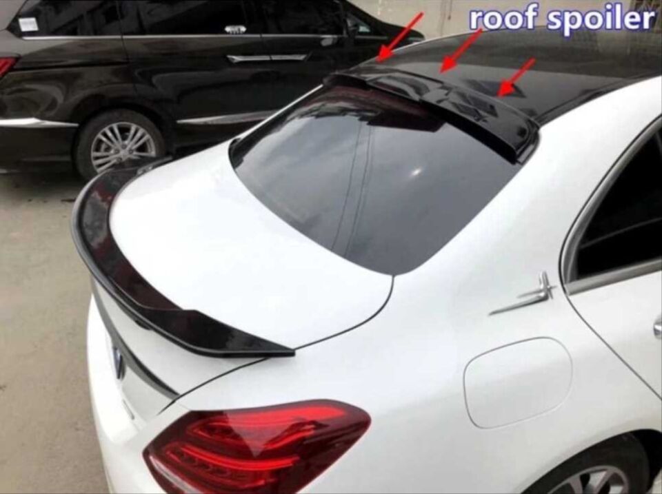 Mercedes W205 C Serisi Cam Üstü Spoiler Piano Black