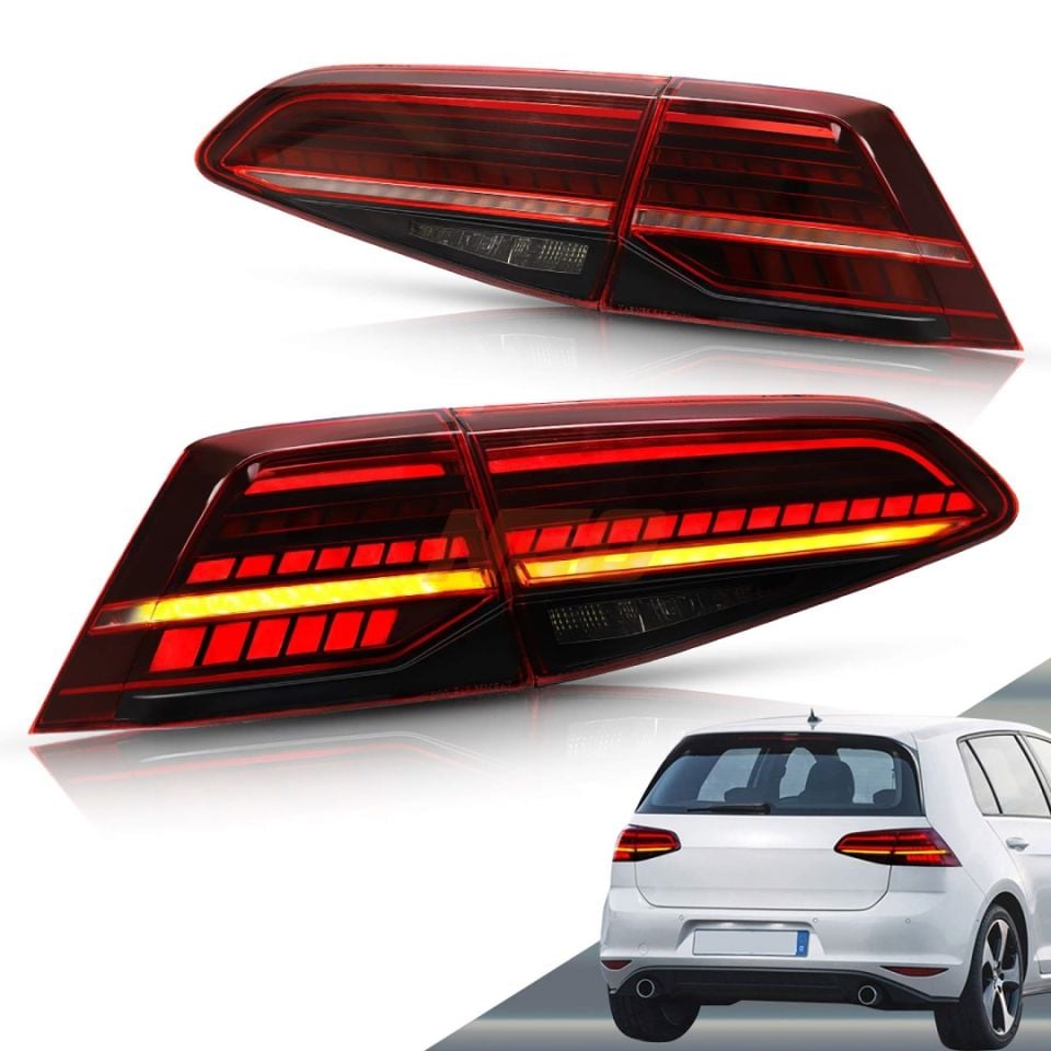 VW Golf 7 & 7.5 R Stil Kayar Sinyalli LED Stop Takımı