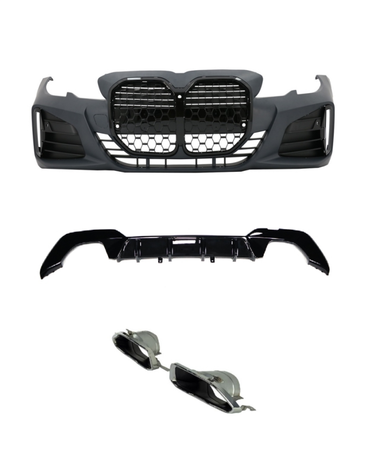 BMW 3 Serisi G20 G22 Dönüşüm Body Kit - Piano Black Çerçeveli