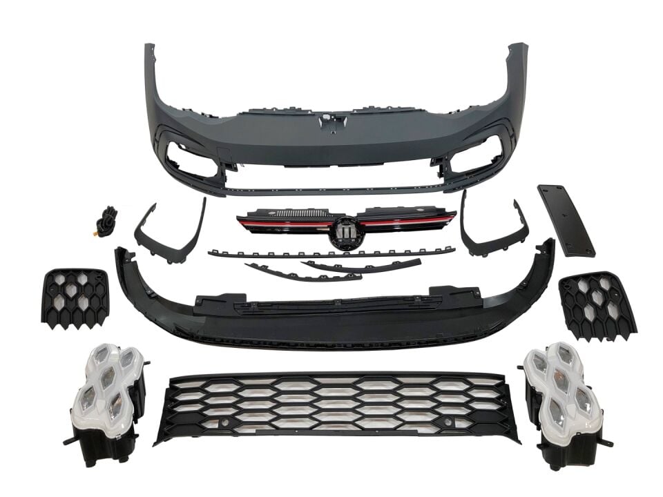Volkswagen Golf 8 (Mk8) GTI Komple Ön Tampon ve Panjur Seti
