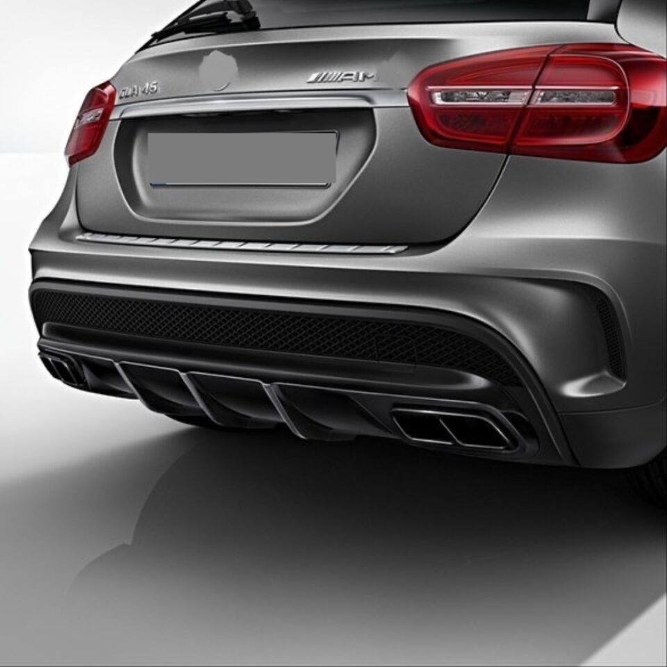 Mercedes GLA X156 GLA45 AMG Difüzör ve Egzoz Ucu Seti (AMG Paket İçin)