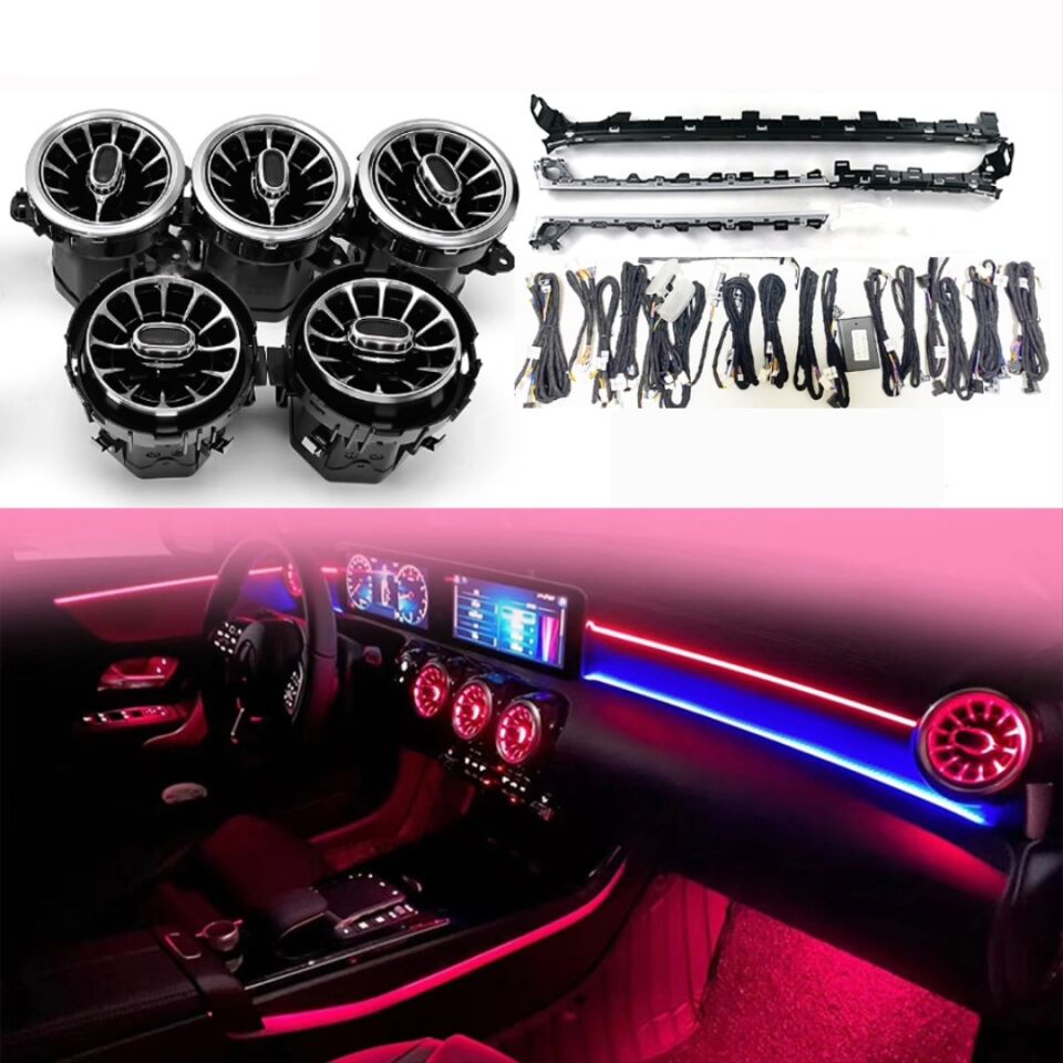 Mercedes A (W177) / CLA (C118) Serisi 64 Renk Komple Ambiyans ve Turbine Havalandırma Seti