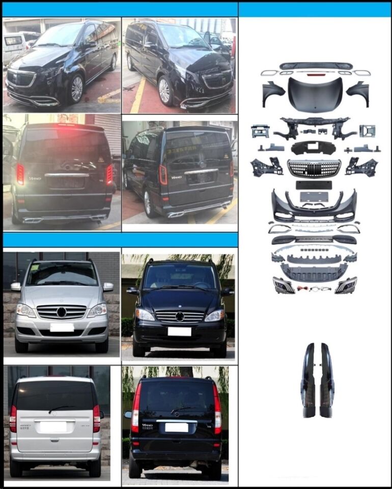 Mercedes Vito W639 için W447 Kasa Dönüşüm Body Kit