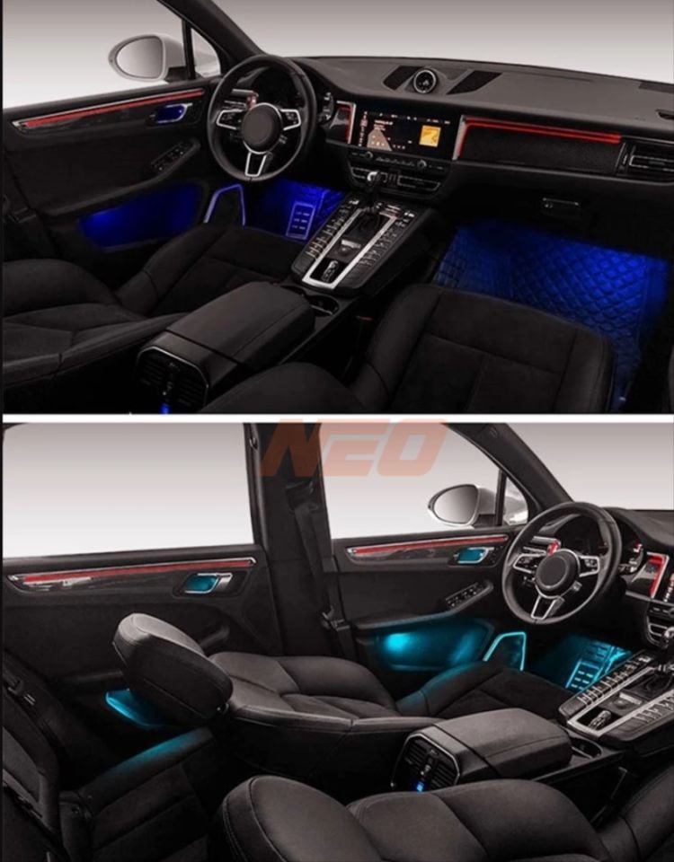 Porsche Macan 2014-2018 App Kontrollü Komple RGB Ambiyans Aydınlatma Seti