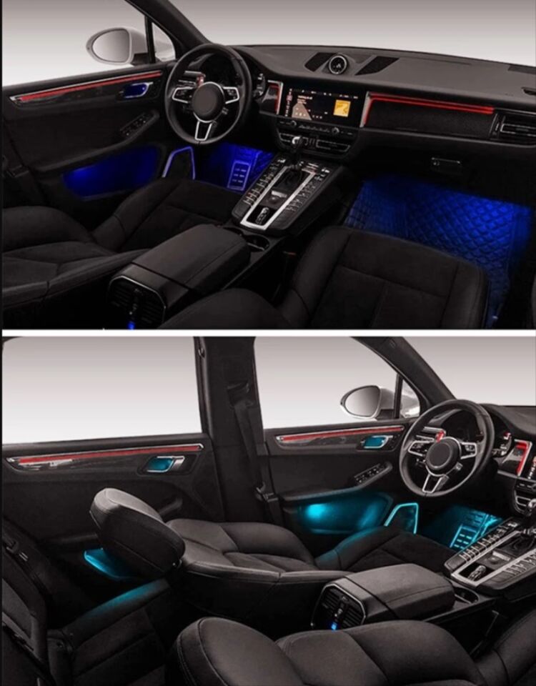 Porsche Macan 2014-2018 App Kontrollü Komple RGB Ambiyans Aydınlatma Seti
