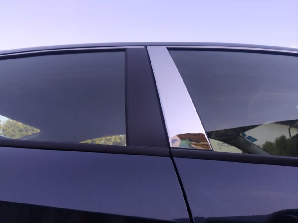 Honda Civic FC5 2016-2021 Paslanmaz Çelik Krom Kapı Direk Kaplama Seti