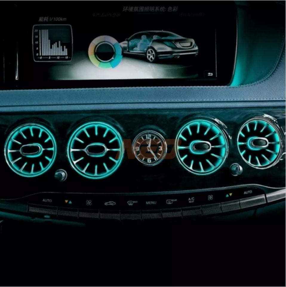 Mercedes W222 S Serisi Facelift 64 Renk Işıklı Ön Havalandırma Seti