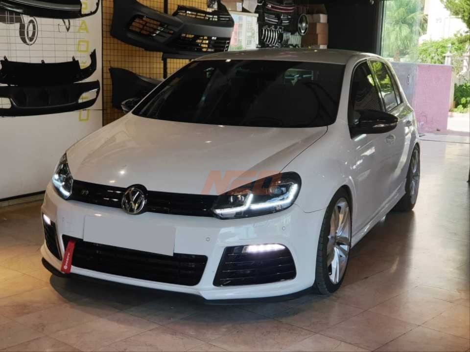 Volkswagen Golf 6 için Golf 7.5 Çift J LED'li Dönüşüm Far Seti