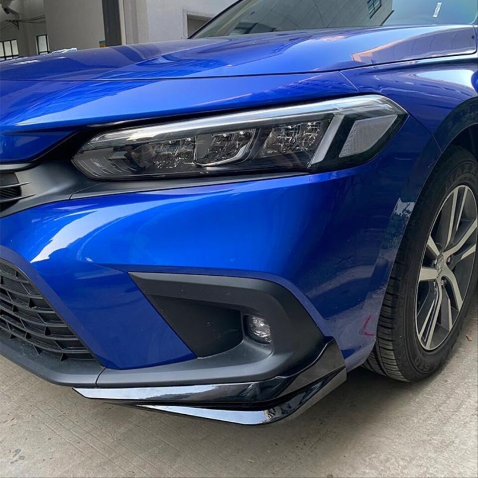 Honda Civic FE/FL (2022+) Aero Ön Tampon Köşe Splitter Seti Piano Black