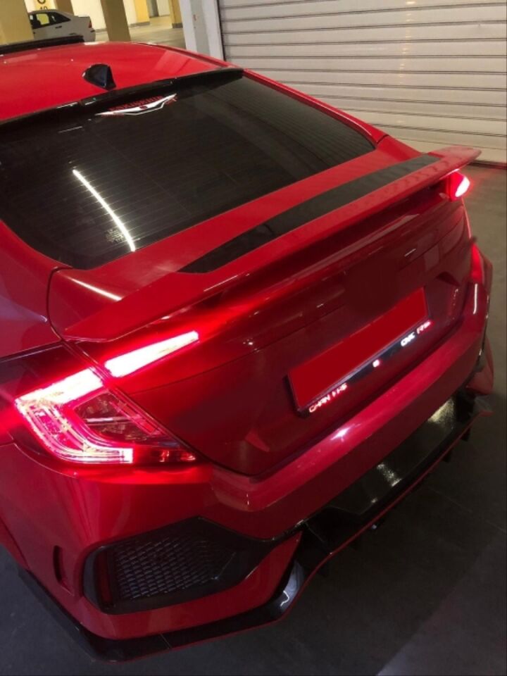 Honda Civic FC5 2016-2021 Si Kırlangıç Bagaj Spoyleri (Reflektörlü)