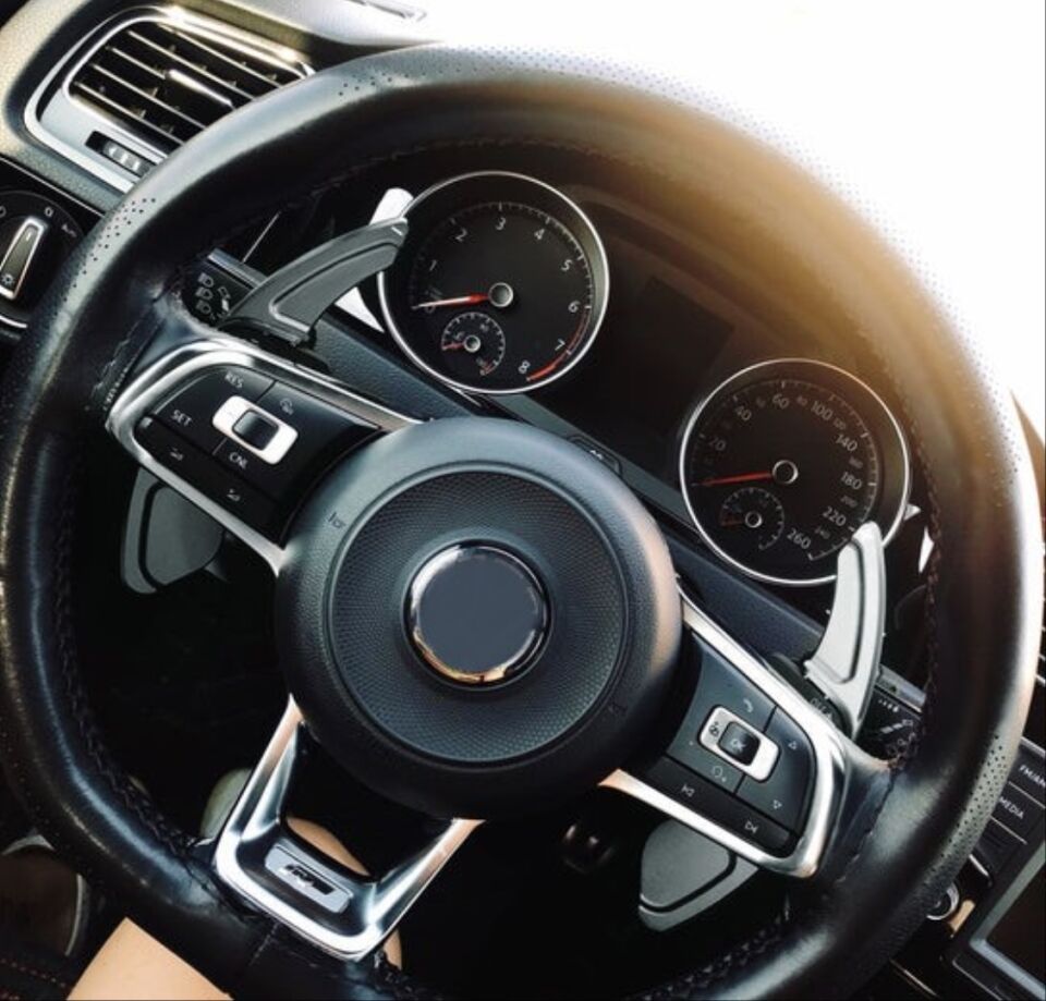 VW Golf 7/Tiguan/Passat B8 F1 Vites Paddle Shift Uzatma Seti Gümüş