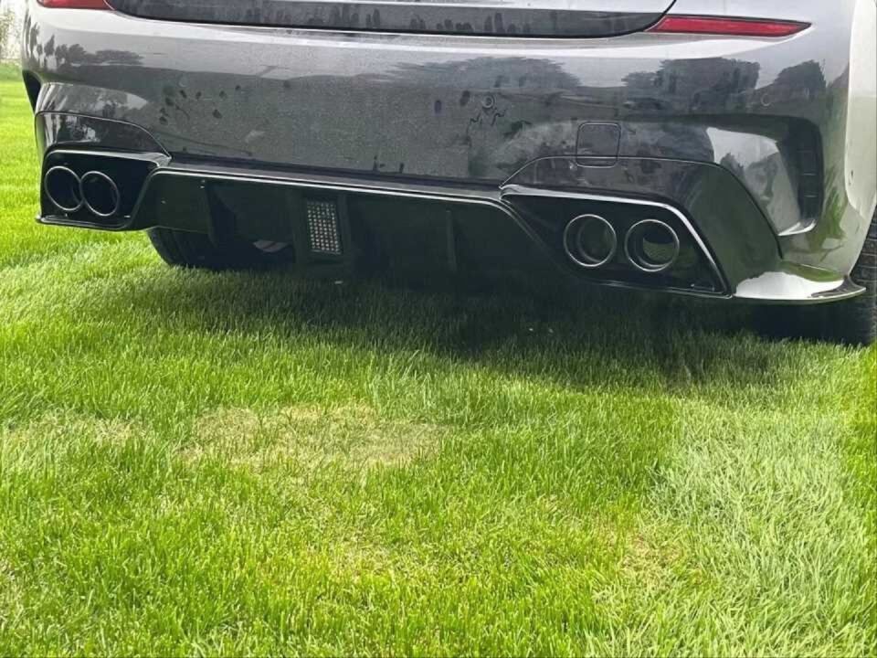 BMW 3 Serisi G20 M3 Görünüm GTS Difüzör Seti (Çakarlı & Egzozlu)