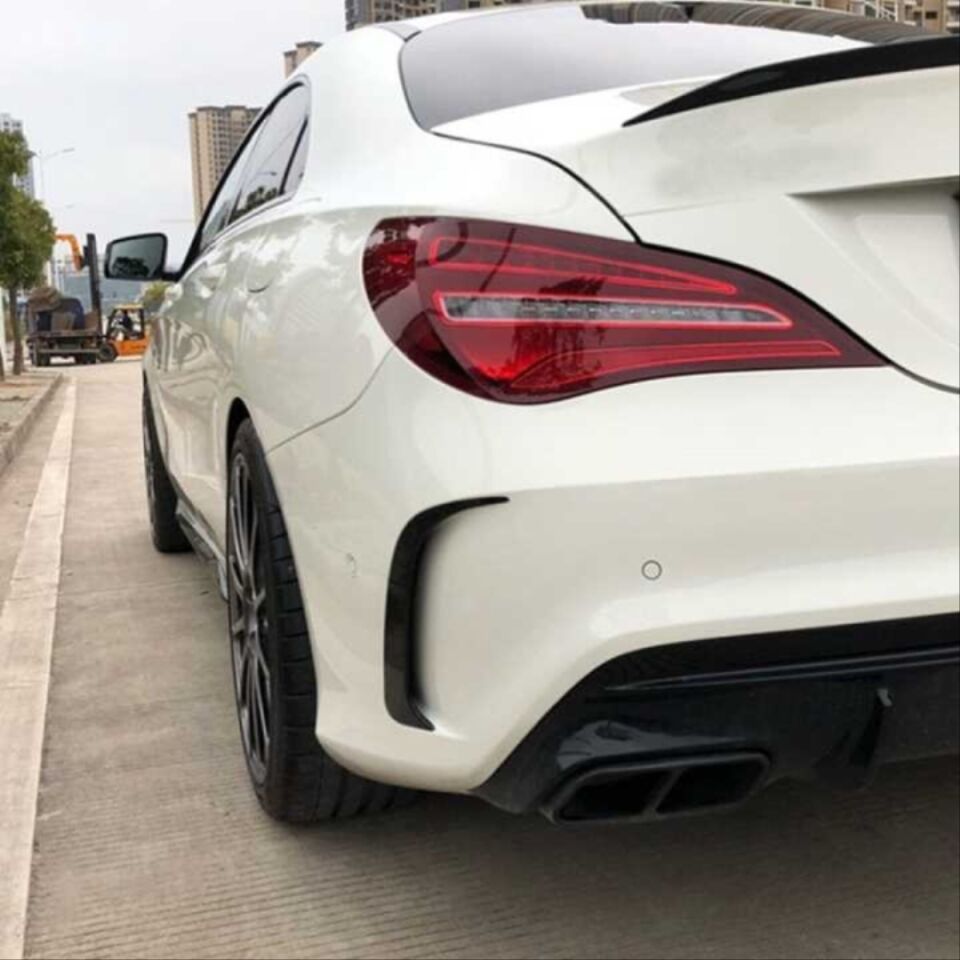 Mercedes-Benz CLA Serisi W117 AMG Arka Tampon Flap Seti Piano Black