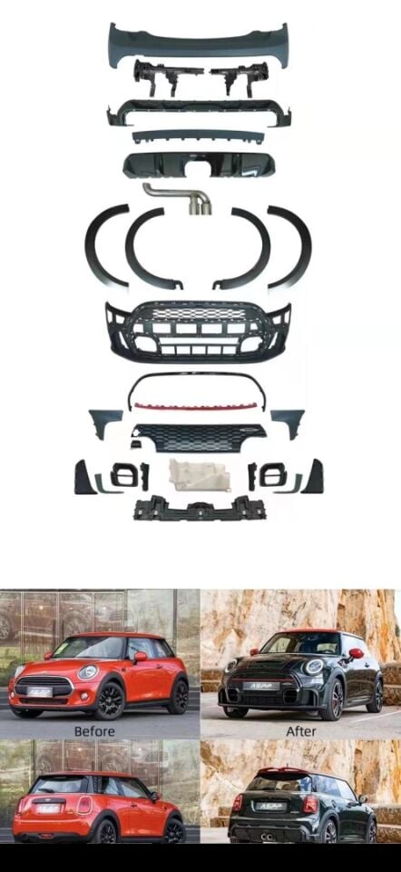 MINI Cooper F56 (14-17) için JCW LCI Facelift Full Body Kit Set