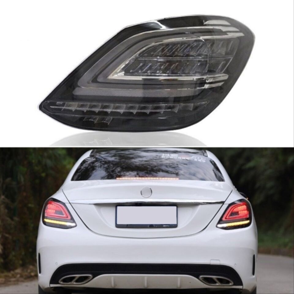 Mercedes-Benz C Serisi W205 Makyajsız Makyajlı LED Stop Seti Füme