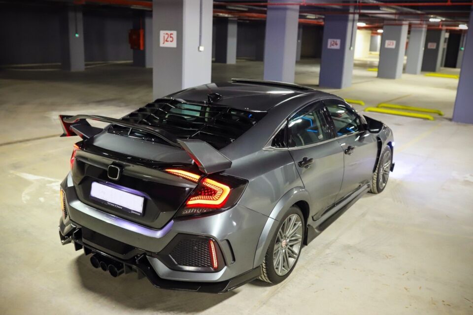 Honda Civic FC5 2016-2021 Omurga Kayar Sinyalli LED Stop Seti (Füme)