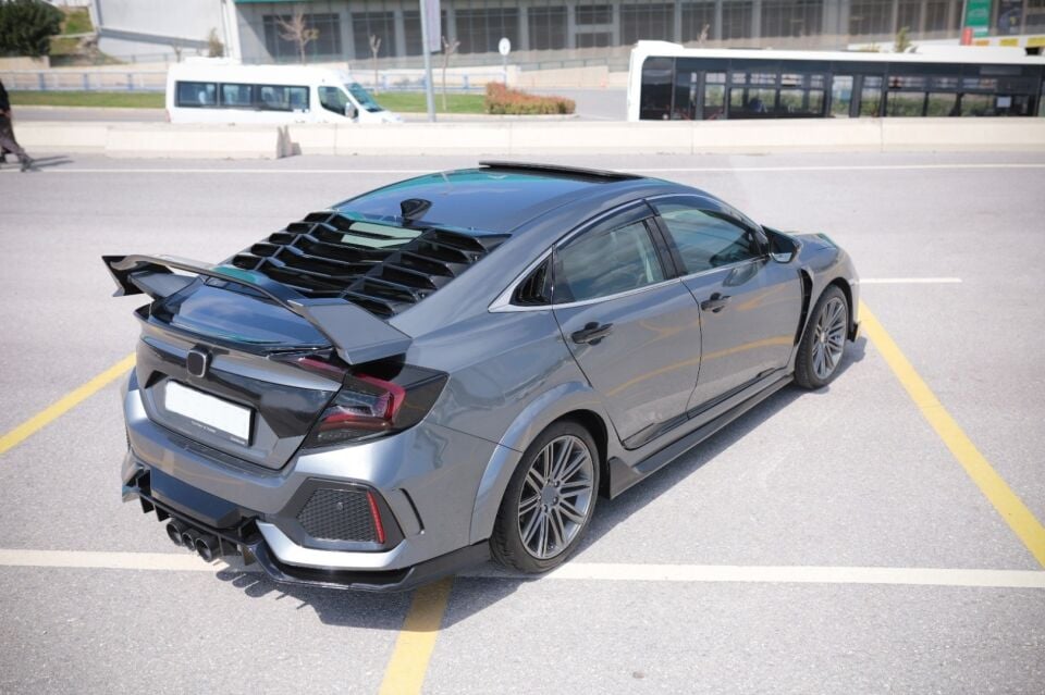 Honda Civic FC5 2016-2021 Omurga Kayar Sinyalli LED Stop Seti (Füme)