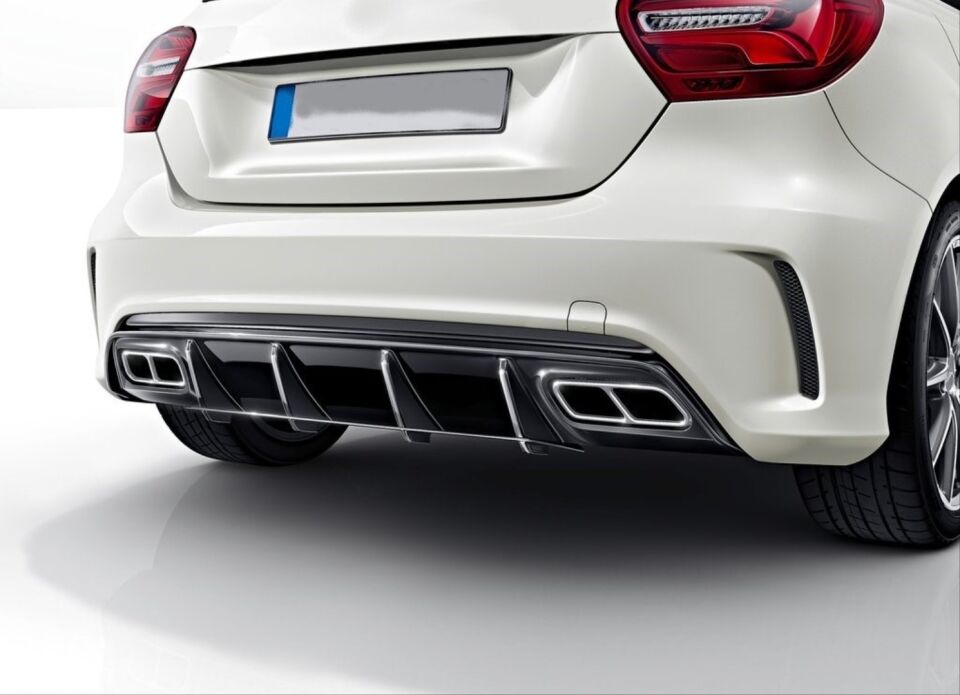 Mercedes-Benz A Serisi W176 Makyajsız A45 Difüzör ve Krom Egzoz Ucu Set