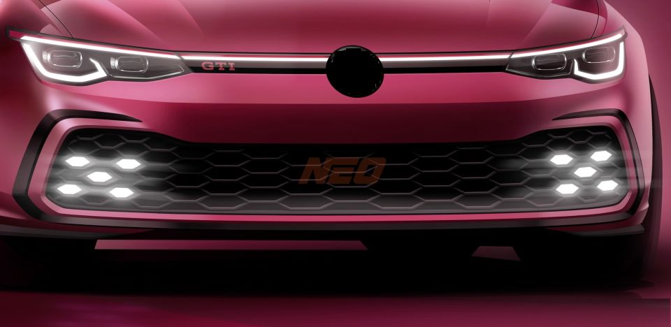 Volkswagen Golf 8 2020+ GTI LED'li Ön Panjur Şeridi