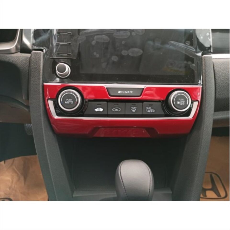 Honda Civic FC5 2016-2021 Kırmızı Klima Paneli Çerçevesi