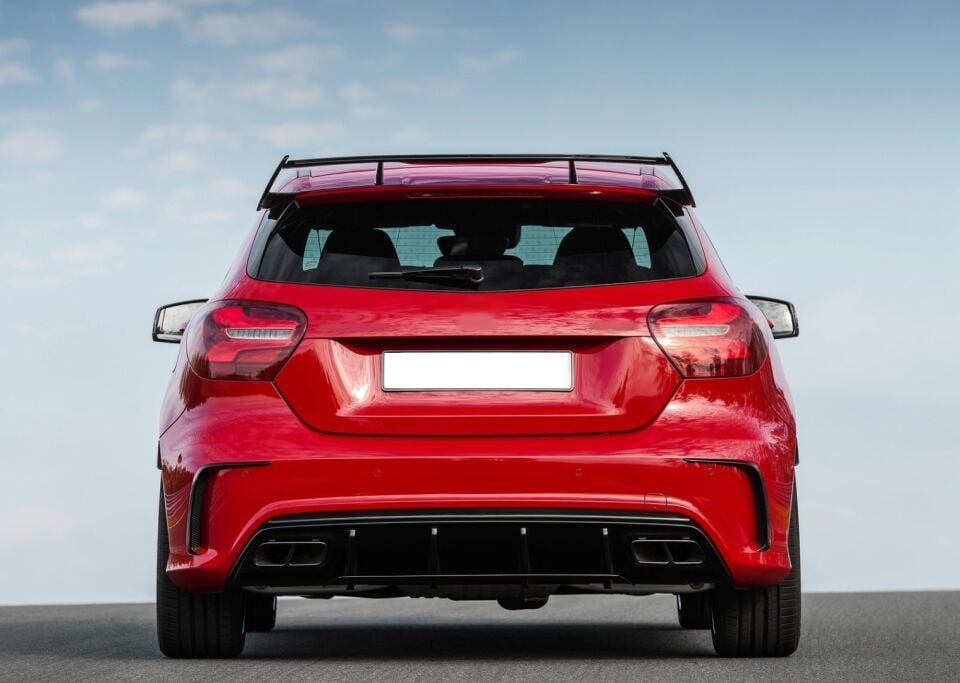Mercedes-Benz A Serisi W176 Makyajlı A45 Difüzör ve Egzoz Seti Siyah