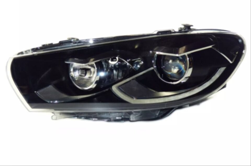 Volkswagen Scirocco 2008-2017 Halojen Uyumlu U-LED Kayar Sinyalli Far Seti