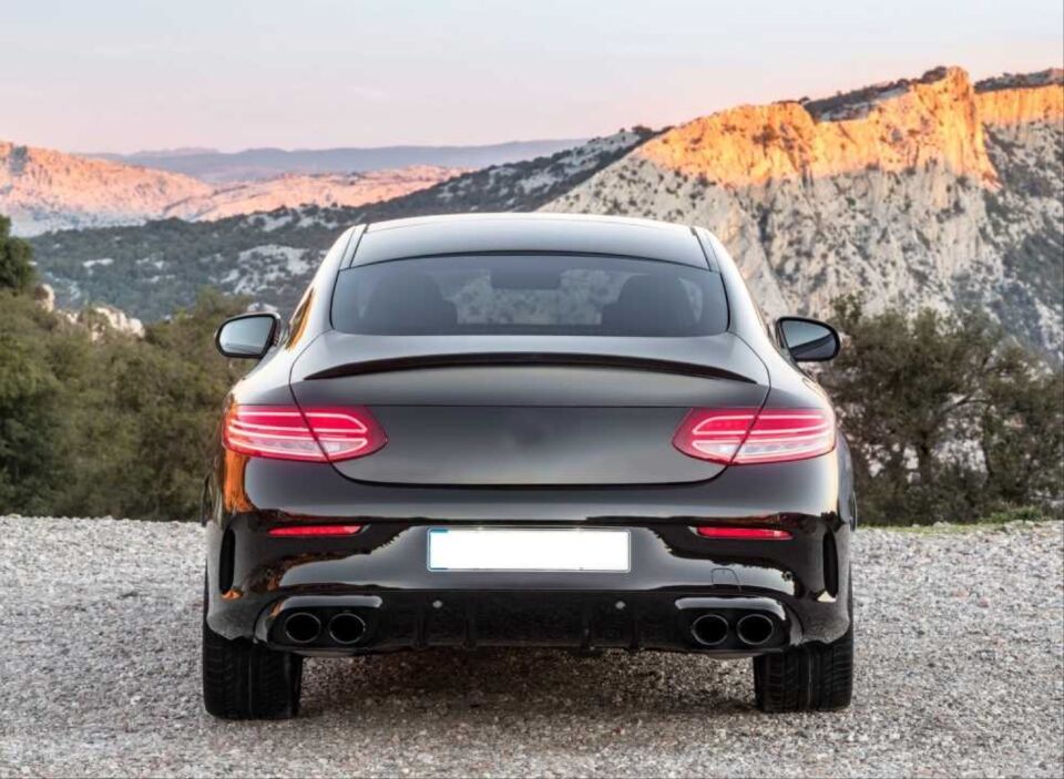 Mercedes-Benz C Serisi C205 Coupe C43 AMG Difüzör ve Egzoz Seti Siyah