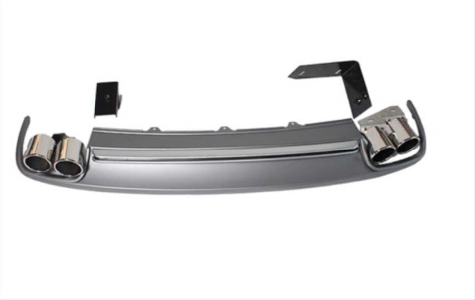 Audi A4 B8 S-Line 2008-2012 S4 Arka Difüzör ve Egzoz Ucu Seti