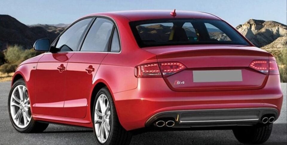 Audi A4 B8 S-Line 2008-2012 S4 Arka Difüzör ve Egzoz Ucu Seti