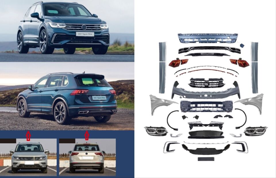 Volkswagen Tiguan 2016-2020 Makyajlı Kasa R-Line Body Kit