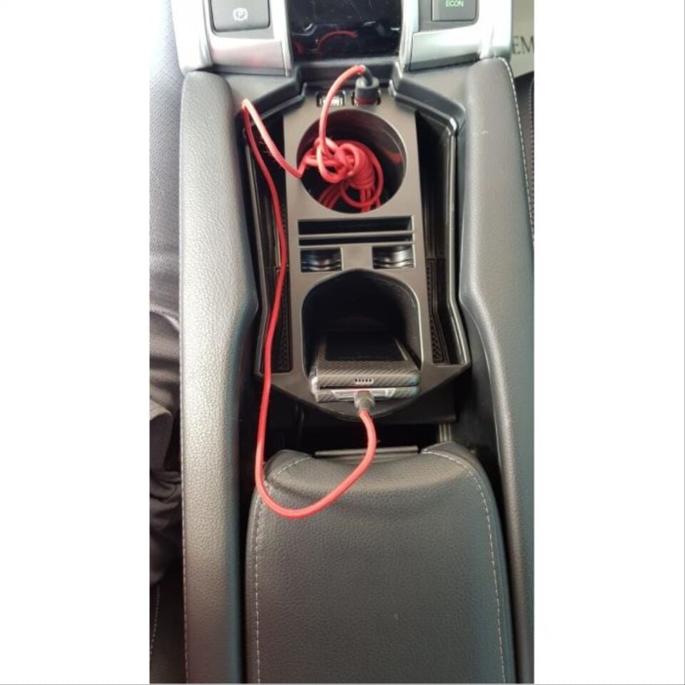 Honda Civic FC5 2016-2021 USB Portlu Orta Konsol Düzenleyici Kutu