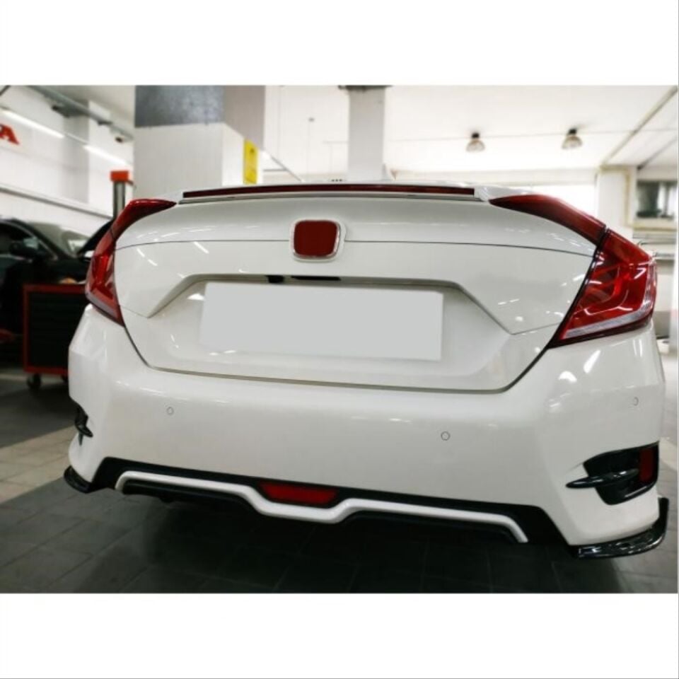 Honda Civic FC5 2016-2021 V Gerçek Karbon Fiber Arka Difüzör